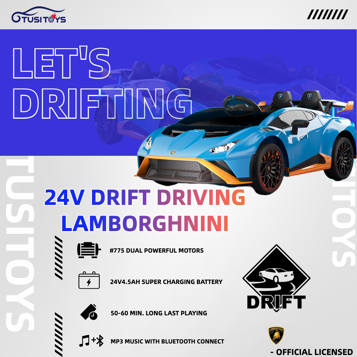 24V Drift Lamborghini kids car